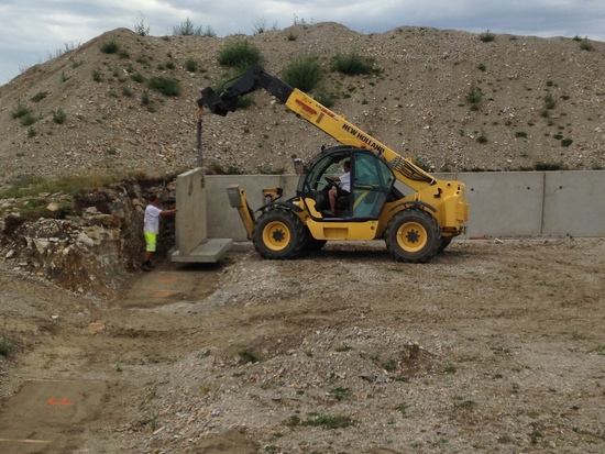 Mur de soutènement en T